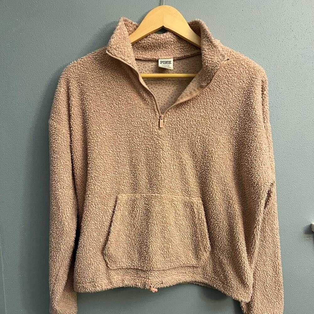 PINK Victoria’s Secret Sherpa Quarter Zip